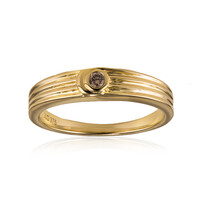 Anello in oro con Diamante Champagne SI1