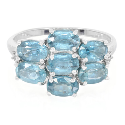 Anello in argento con Cianite Peacock