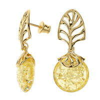 Orecchini in argento con Ambra Baltica