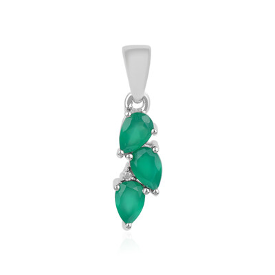 Ciondolo in argento con Onice Verde