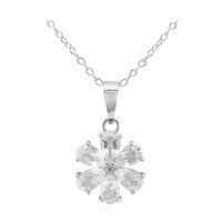Collana in argento con Topazio Bianco