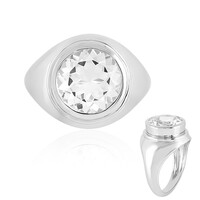 Anello in argento con Topazio Bianco