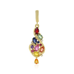 Ciondolo in argento con Zaffiro Fancy