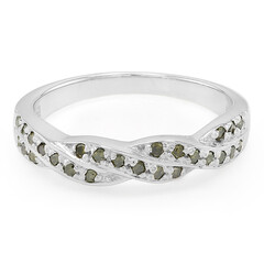 Anello placcato in platino con Diamante Fancy