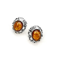 Orecchini in argento con Ambra Baltica