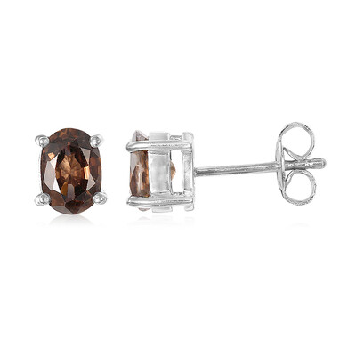 Orecchini in argento con Zircone Cannella
