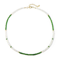 Collana in argento con Diopside Russo