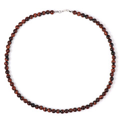Collana in argento con Occhio di Tigre Rosso