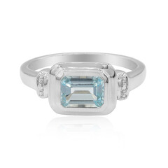 Anello in argento con Topazio Blu Cielo