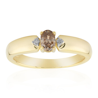 Anello in oro con Diamante Cognac d'Argyle I3 (Mark Tremonti)