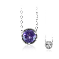 Catenina in argento con Ametista Zambiana