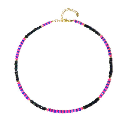 Collana in argento con Opale Rosa dell'Etiopia (Riya)