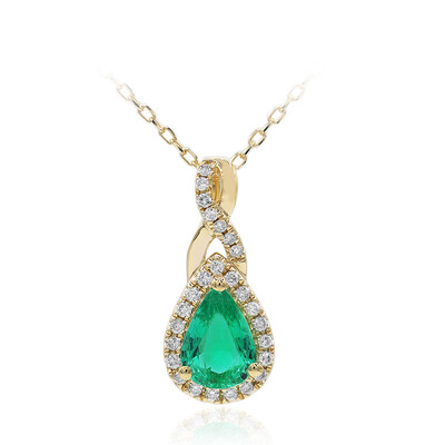 Collana in oro con Smeraldo Zambia AAA