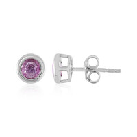 Orecchini in oro con Zaffiro Rosa