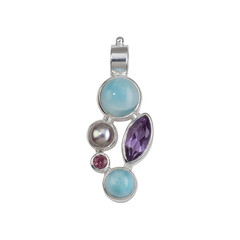 Ciondolo in argento con Larimar