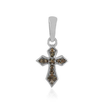 Ciondolo in argento con Diamante Champagne I2