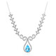 Collana in argento con Topazio Blu Svizzero