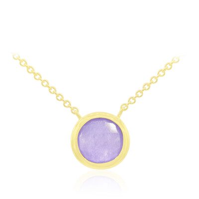 Collana in argento con Giada Lavanda