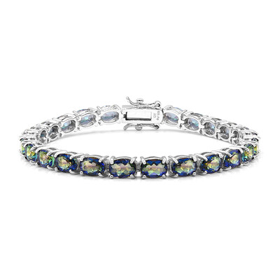 Bracciale in argento con Quarzo Mistico Blu