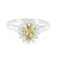 Anello in argento con Quarzo Champagne