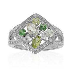 Anello in argento con Ametista Verde