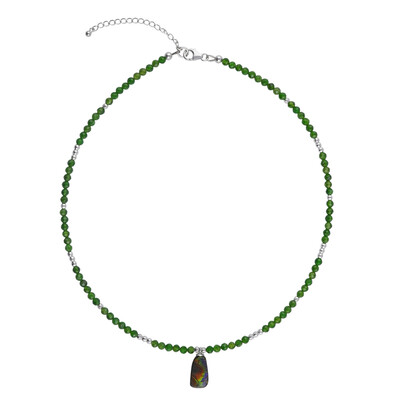 Collana in argento con Ammolite