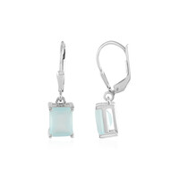 Orecchini in argento con Calcedonio Acqua