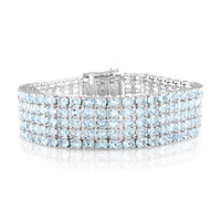 Bracciale in argento con Topazio Blu Cielo