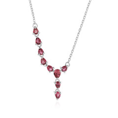 Collana in argento con Tormalina Rosa Brasiliana