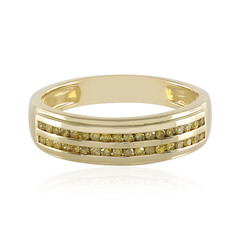 Anello in argento con Diamante Giallo I2