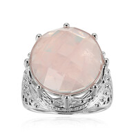 Anello in argento con Quarzo Rosa