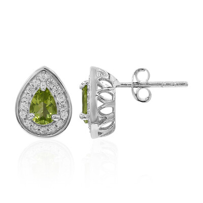 Orecchini in argento con Peridoto della Birmania