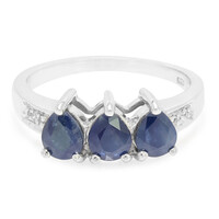 Anello in argento con Zaffiro Blu