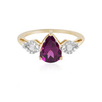 Anello in oro con Granato Magenta