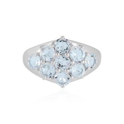 Anello in argento con Topazio Blu Cielo