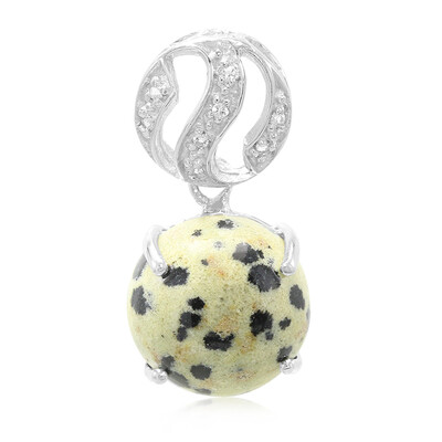 Ciondolo in argento con Diaspro Dalmata