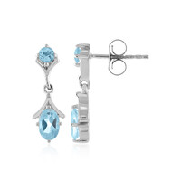 Orecchini in argento con Topazio Blu Cielo