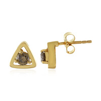 Orecchini in argento con Diamante Champagne I3