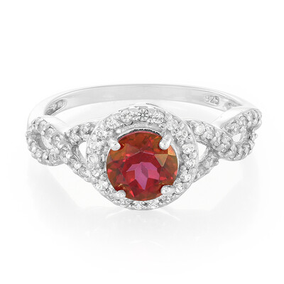 Anello in argento con Topazio Ciliegia