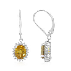 Orecchini in argento con Quarzo Champagne