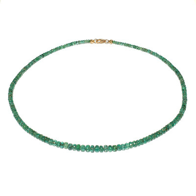 Collana in oro con Smeraldo Zambia