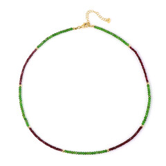 Collana in argento con Diopside Russo