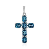 Ciondolo in argento con Topazio Blu Londra