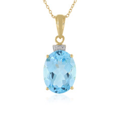 Collana in argento con Topazio Blu Cielo