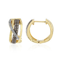 Orecchini in argento con Diamante Champagne I3