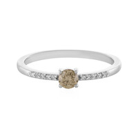 Anello in platino con Diamante Cioccolato I2