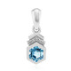 Ciondolo in argento con Topazio Blu Svizzero (Pallanova)