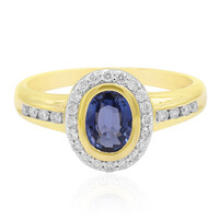 Anello in oro con Zaffiro Ceylon