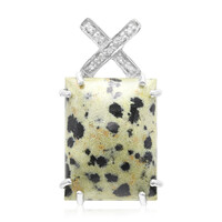 Ciondolo in argento con Diaspro Dalmata