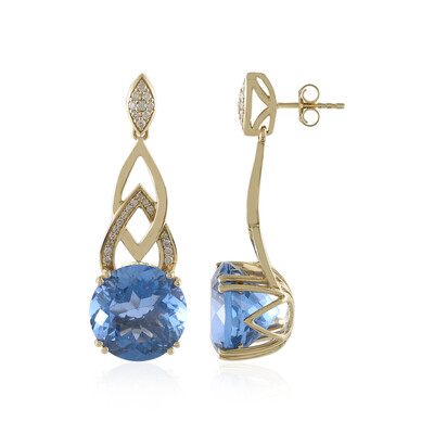 Orecchini in oro con Fluorite Cangiante (de Melo)